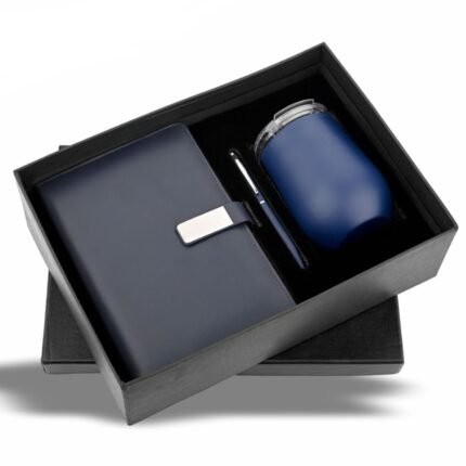 3 in 1 Gift Set - Mug - Navy Blue